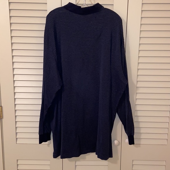 Men’s 3XLT Navy long sleeve Polo By Ralph Lauren shirt with diamond patterns - Picture 9 of 10